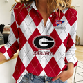 LIMITED DROP NCAA FBS06 GEB GE BULLGOGS WOMEN CASUAL SHIRT FOR FAN