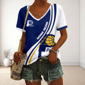 FINAL SALE - NEW CUSTOMIZED NBA06 IPA INDIANA PACERS V-NECK FEMALE SHIRT