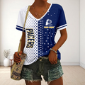 FINAL SALE - NEW CUSTOMIZED NBA06 IPA INDIANA PACERS V-NECK FEMALE SHIRT