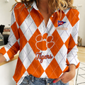 LIMITED DROP NCAA FBS07 CST CS TIGERS WOMEN CASUAL SHIRT FOR FAN