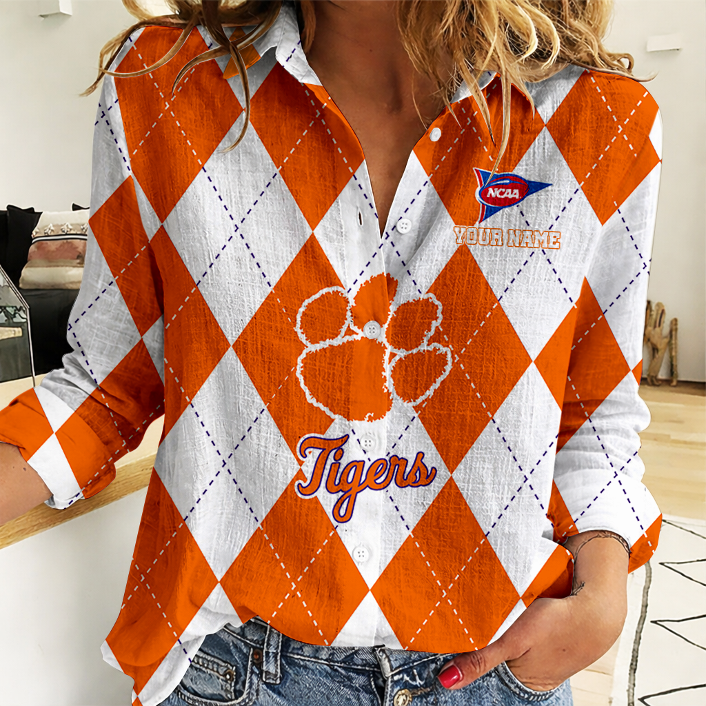 LIMITED DROP NCAA FBS07 CST CS TIGERS WOMEN CASUAL SHIRT FOR FAN