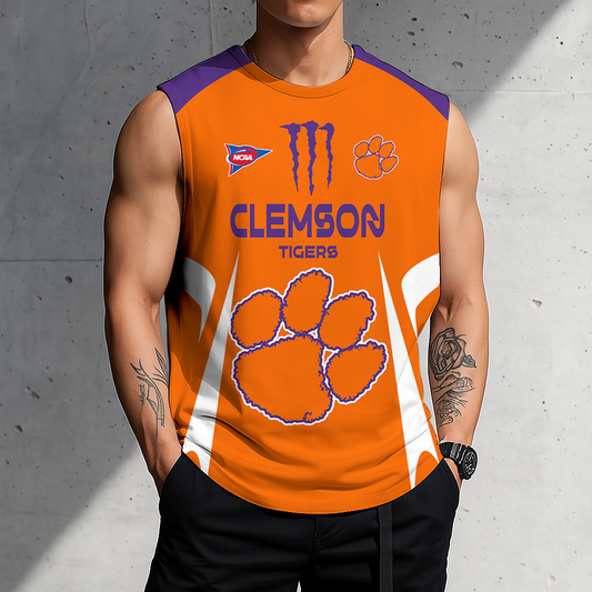 3D PRINT TEE NCAA FBS07 CST CS TIGERS MEN'S GYM SHIRT