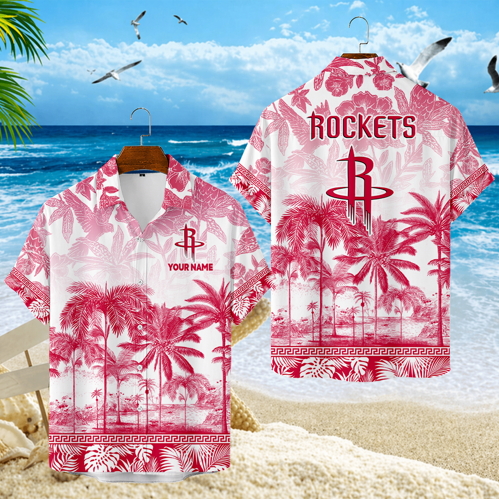 FINAL SALE - NEW CUSTOMIZED NBA07 HRO HOUSTON ROCKETS UNISEX HAWAIIAN SHIRT