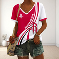 FINAL SALE - NEW CUSTOMIZED NBA07 HRO HOUSTON ROCKETS V-NECK FEMALE SHIRT