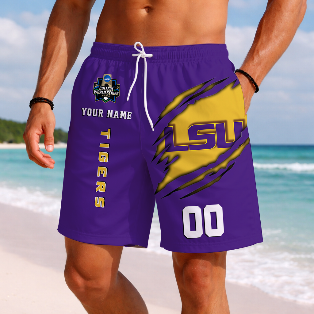 LIMITED DROP NCAA CWS07 LST LSU TIGERS SHORT PANTS