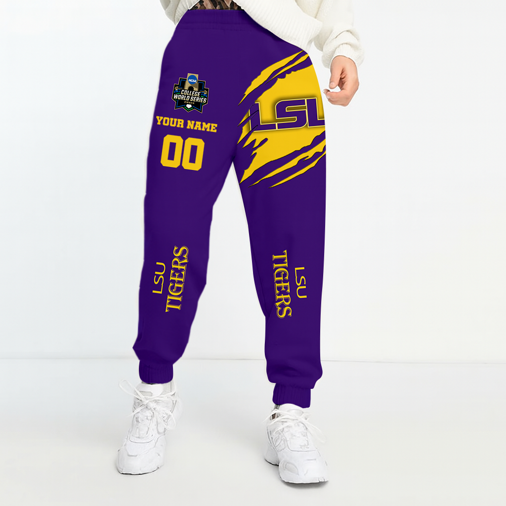 LIMITED DROP NCAA CWS07 LST LSU TIGERS UNISEX LONG PANTS