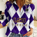 LIMITED DROP NCAA CWS07 LST LSU TIGERS WOMEN CASUAL SHIRT FOR FAN