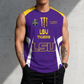 3D PRINT TEE NCAA CWS07 LST LSU TIGERS MEN'S GYM SHIRT