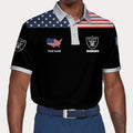 LIMITED EDITION - NEW CUSTOMIZED NFL07 LVR LAS VEGAS RAIDERS POLO SHIRT