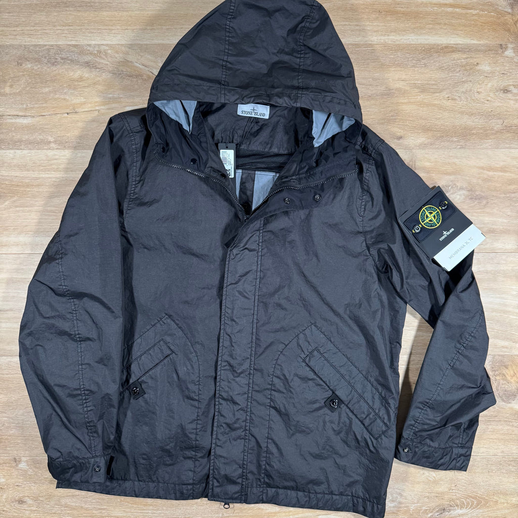 Stone Island Membrana 3L TC Jacket in Black Ironleague