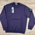 Stone Island Organic Cotton Fleece Sweatshirt in Dark Burgundy Ironleague