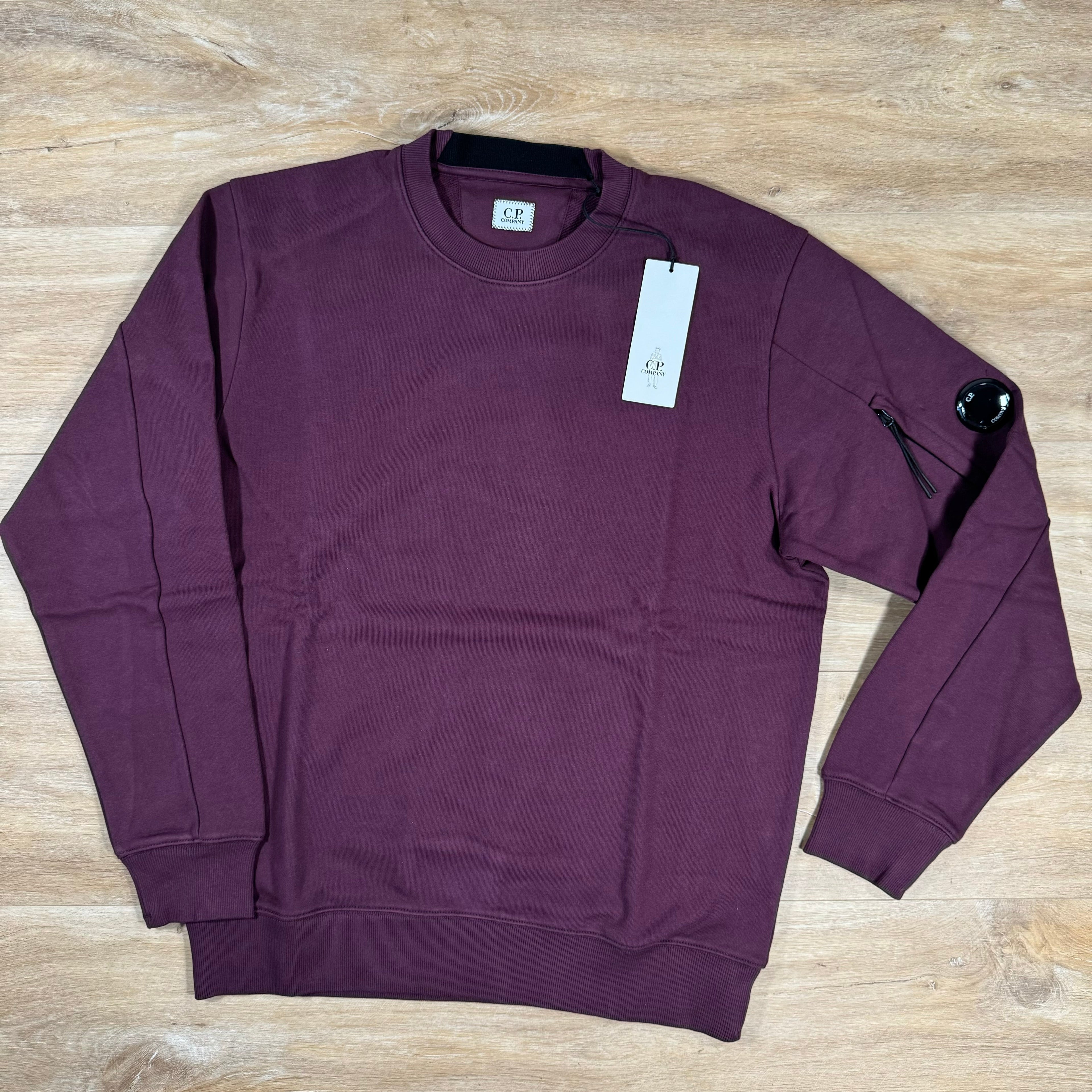 CP Company Diagonal Raised Lens Sweatshirt in Potent Purple Ironleague
