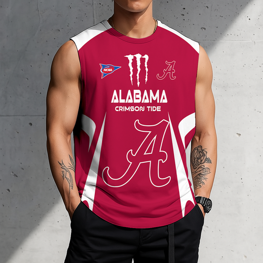 3D PRINT TEE NCAA FBS08 ABC AB CRIMSON TIDE MEN'S GYM SHIRT