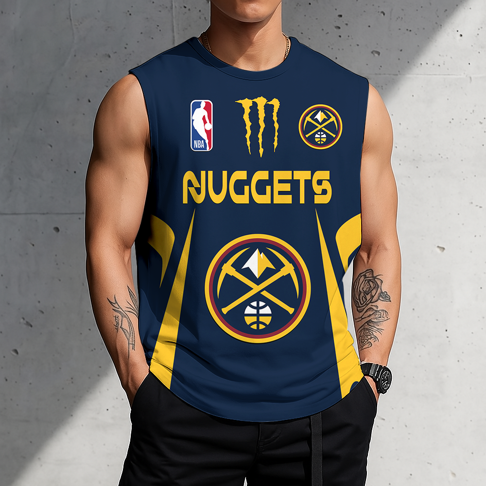 FINAL SALE - NEW CUSTOMIZED NBA08 DNU DENVER NUGGETS MEN'S GYM SHIRT
