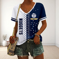 FINAL SALE - NEW CUSTOMIZED NBA08 DNU DENVER NUGGETS V-NECK FEMALE SHIRT