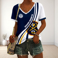 FINAL SALE - NEW CUSTOMIZED NBA08 DNU DENVER NUGGETS V-NECK FEMALE SHIRT