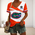 VIRAL EDITON - NEW CUSTOMIZED CWS NCAA08 FLG FL GATORS V-NECK FEMALE SHIRT