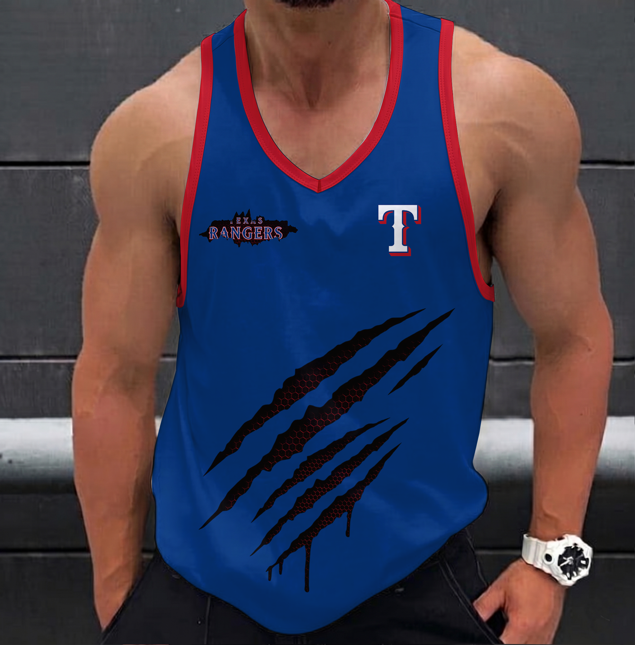 FINAL SALE - NEW CUSTOMIZED MLB08 TEXAS RANGERS UNISEX TANK TOP