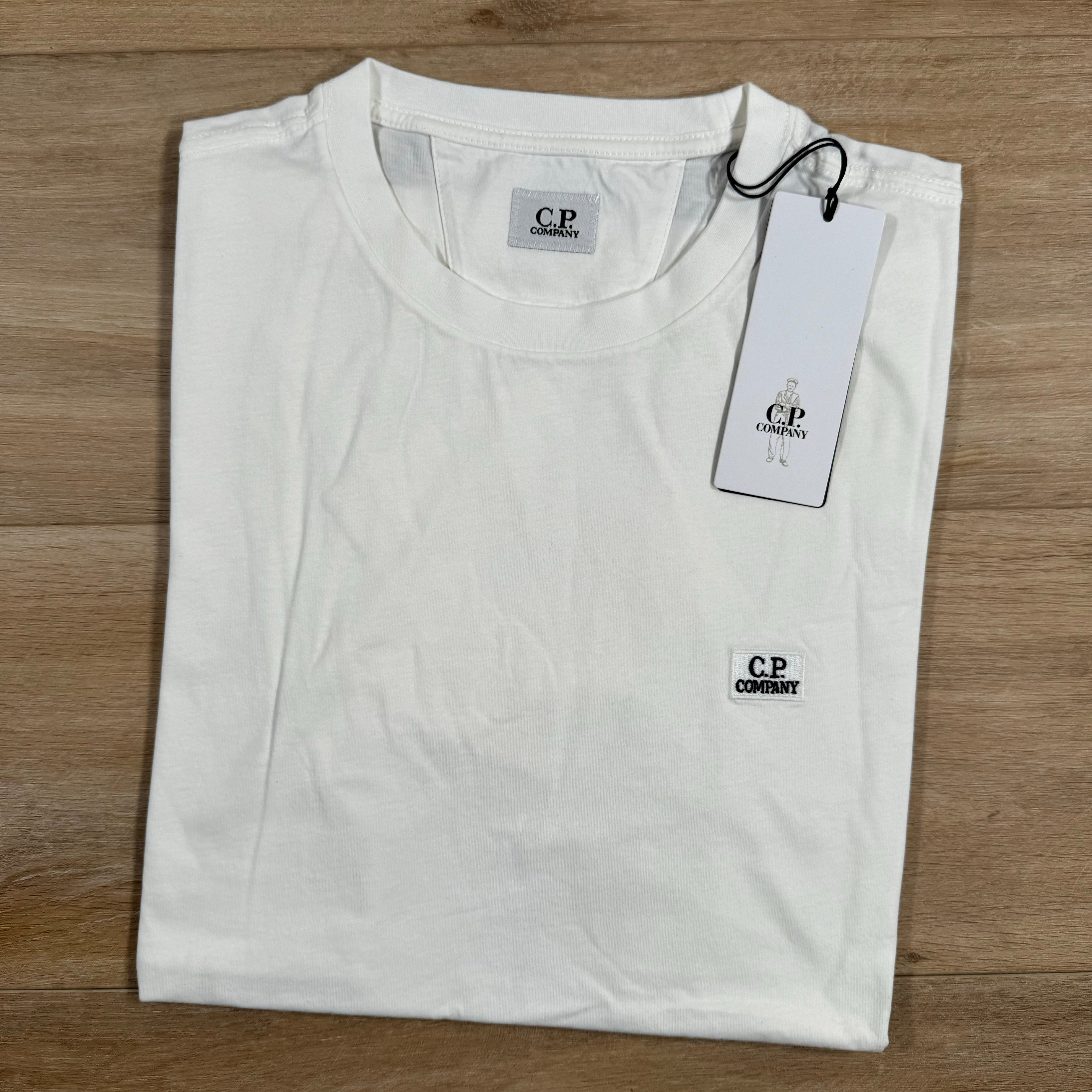 CP Company Logo Patch T-Shirt in Gauze White Ironleague