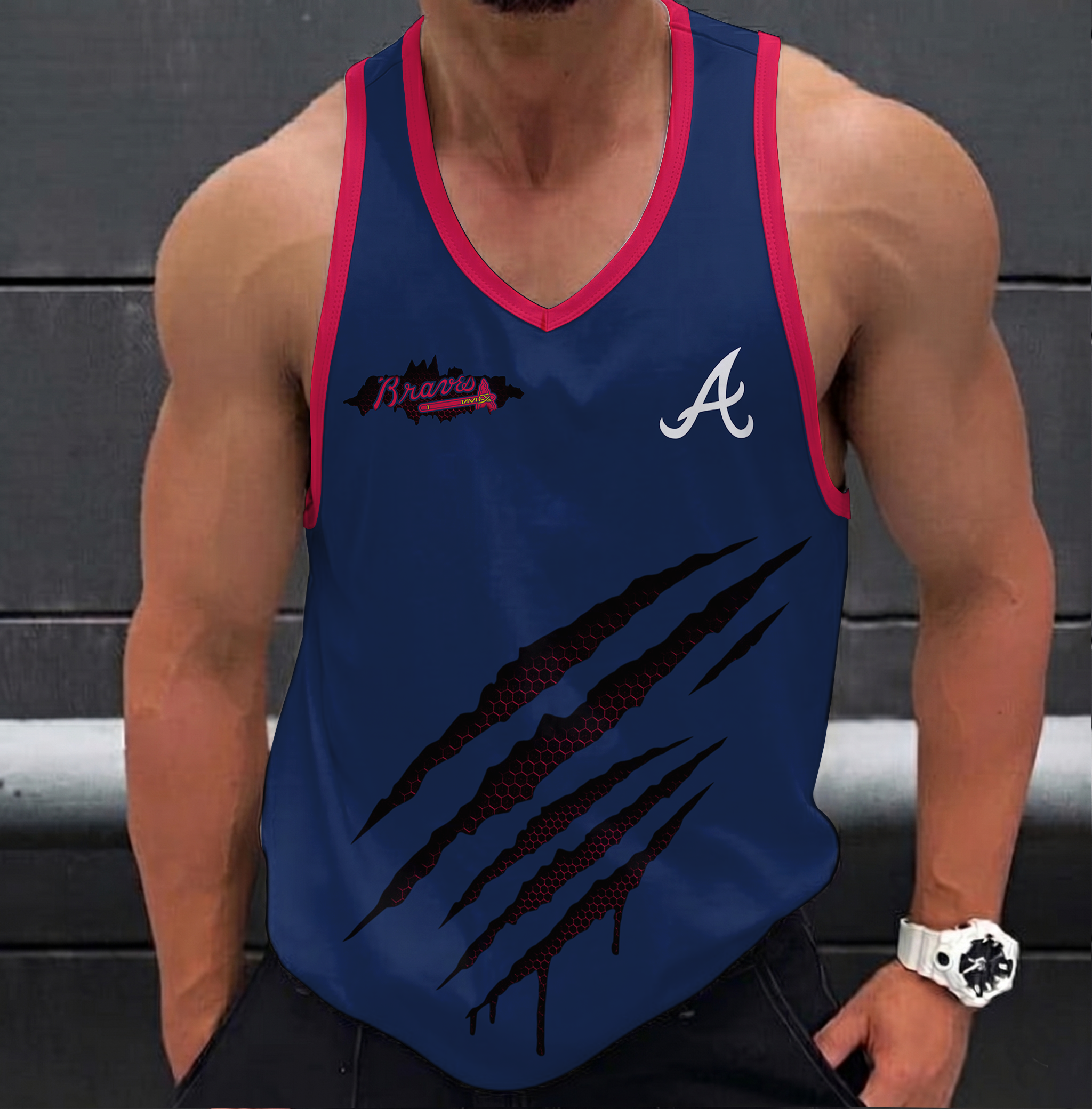 FINAL SALE - NEW CUSTOMIZED MLB09 ATLANTA BRAVES UNISEX TANK TOP
