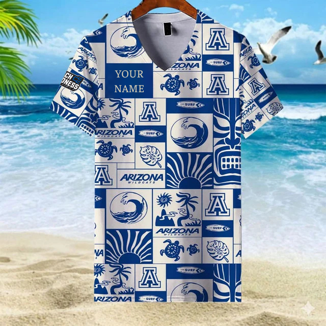 LIMITED EDITION - NEW CUSTOMIZED NCAA MAM09 ARW AR WILCATS V-NECK FEMALE SHIRT