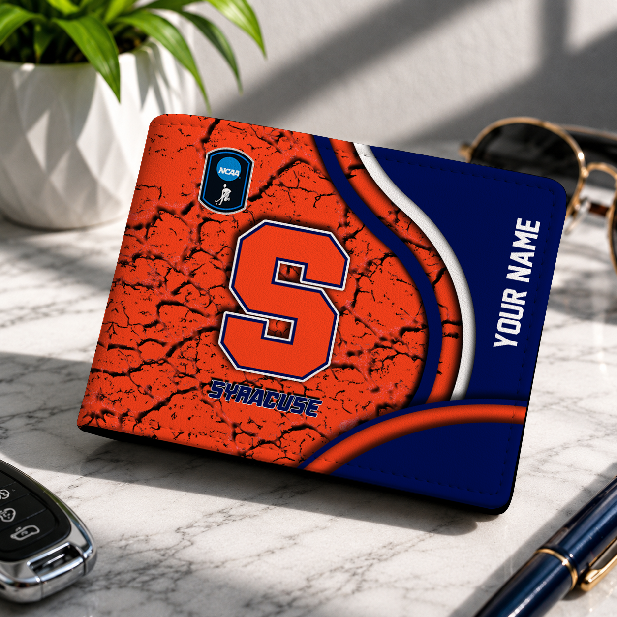 VIRAL EDITION NCAA CFH09 SYO SYRACUSE ORANGE LEATHER WALLET