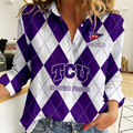 LIMITED DROP NCAA FBS09 THF TC HORNED FROGS WOMEN CASUAL SHIRT FOR FAN