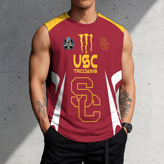 3D PRINT TEE NCAA CWS09 USC USC TROJANS MEN'S GYM SHIRT