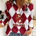 LIMITED DROP NCAA CWS09 USC USC TROJANS WOMEN CASUAL SHIRT FOR FAN