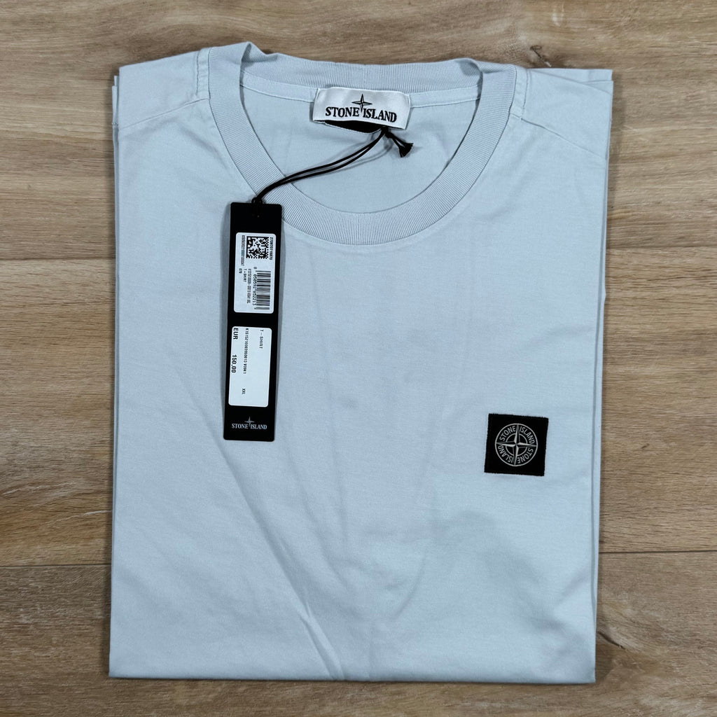 Stone Island Patch Logo T-Shirt in Sky Blue Ironleague