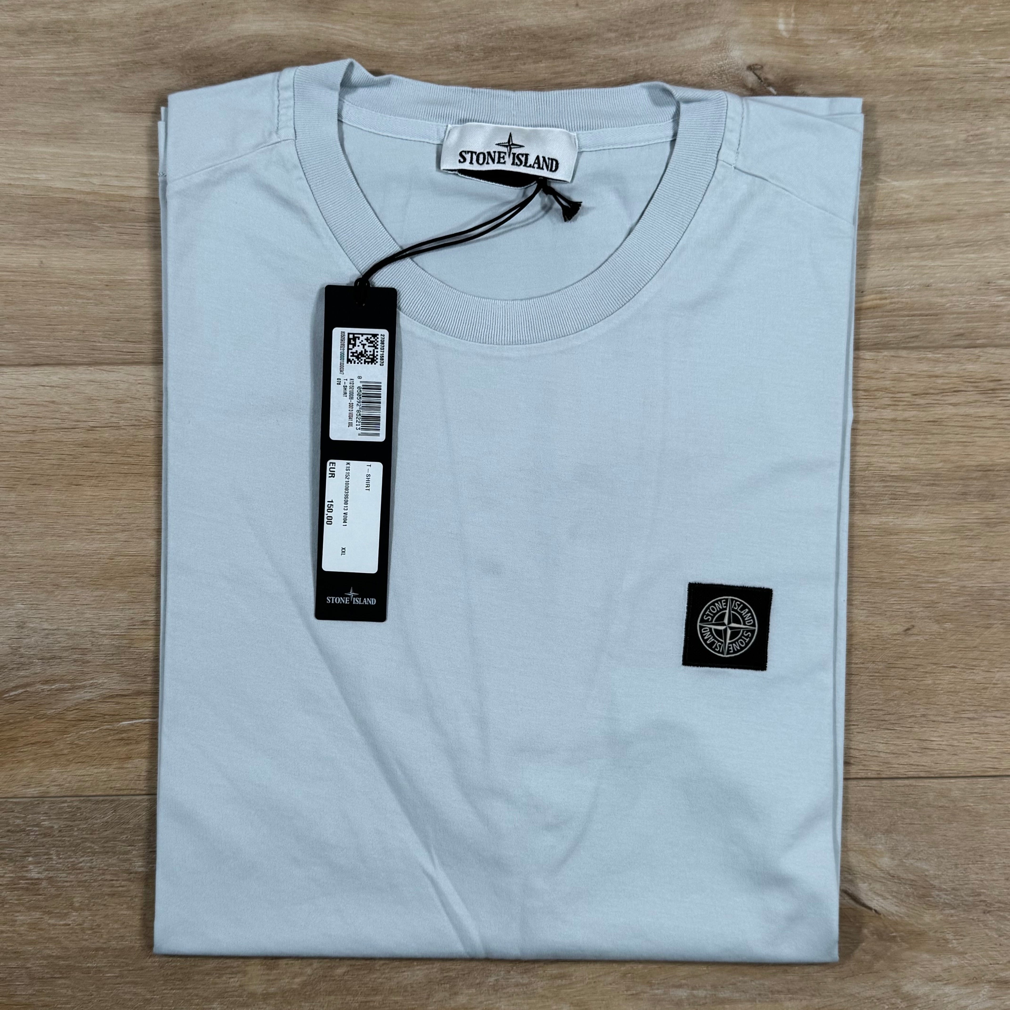 Stone Island Patch Logo T-Shirt in Sky Blue Ironleague