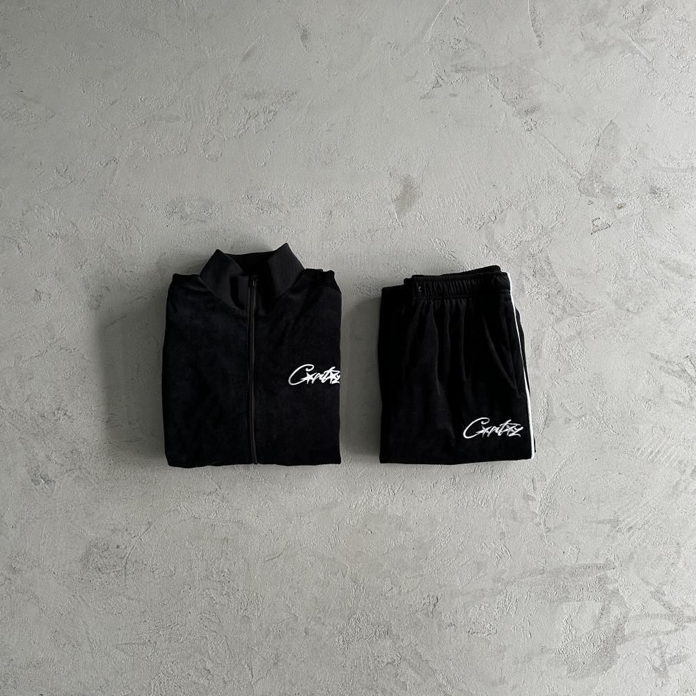 Corteiz Velour Set - Black Ironleague