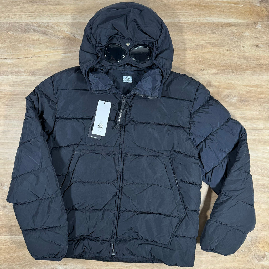 CP Company Chrome-R Goggle Down Jacket in Navy Ironleague
