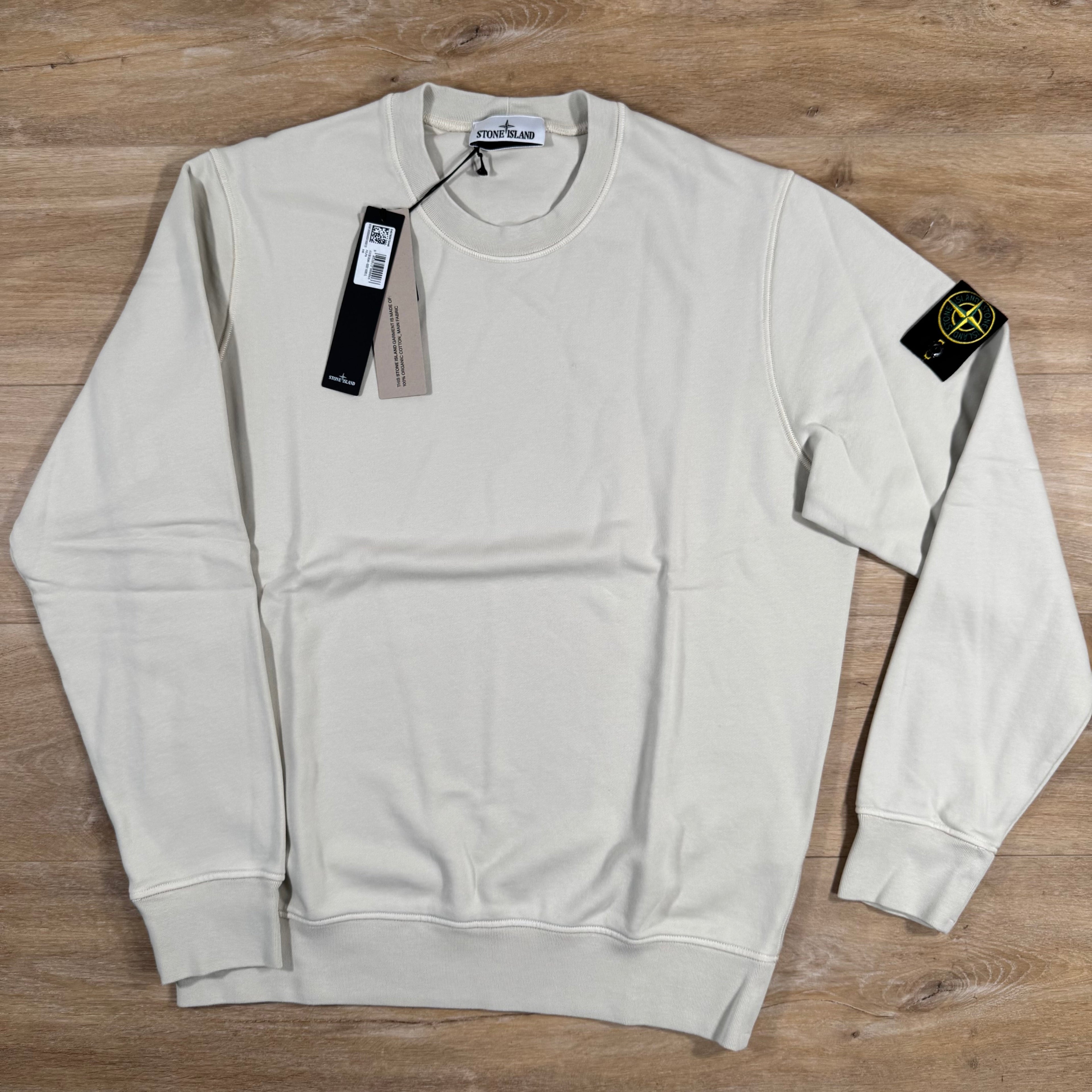 Stone Island Organic Cotton Fleece Sweatshirt in Sand Ironleague