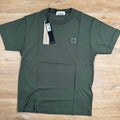 Stone Island Patch Logo Cotton T-Shirt in Musk Green Ironleague