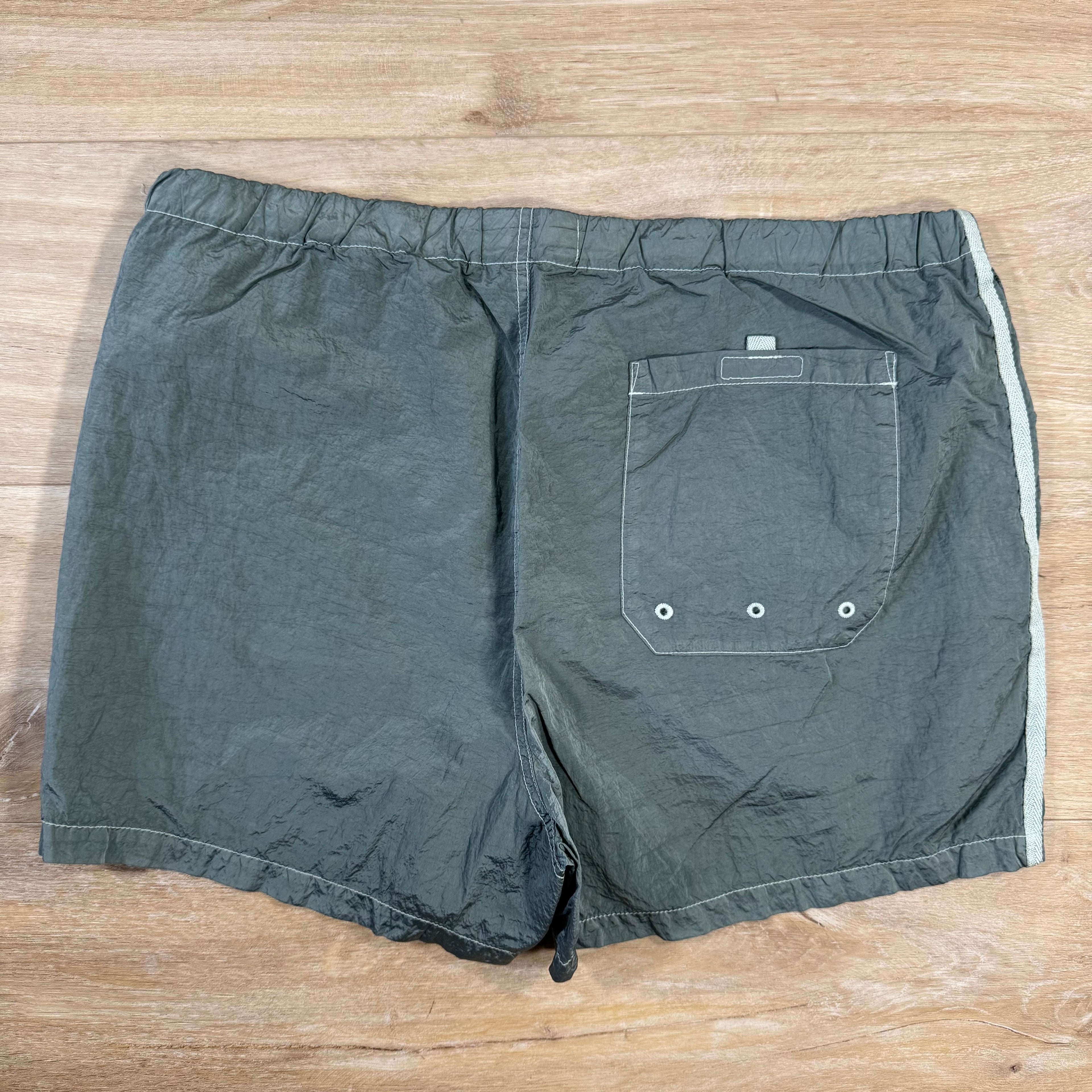 Stone Island Nylon Metal Button Swim Shorts in Sage Green Ironleague