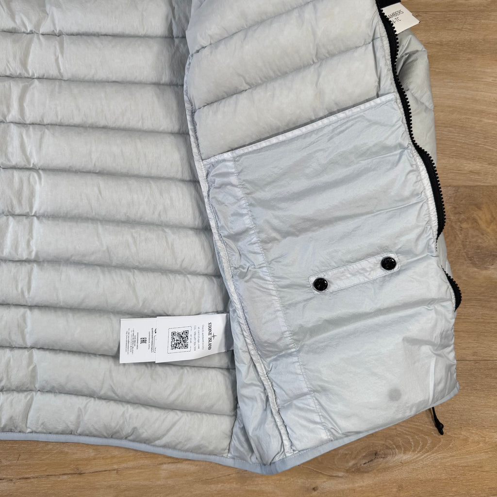 Stone Island Loom Woven Nylon Down-TC Jacket in Sky Blue Ironleague