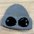 CP Company Extra Fine Merino Wool Goggle Beanie in Griffin Grey Ironleague