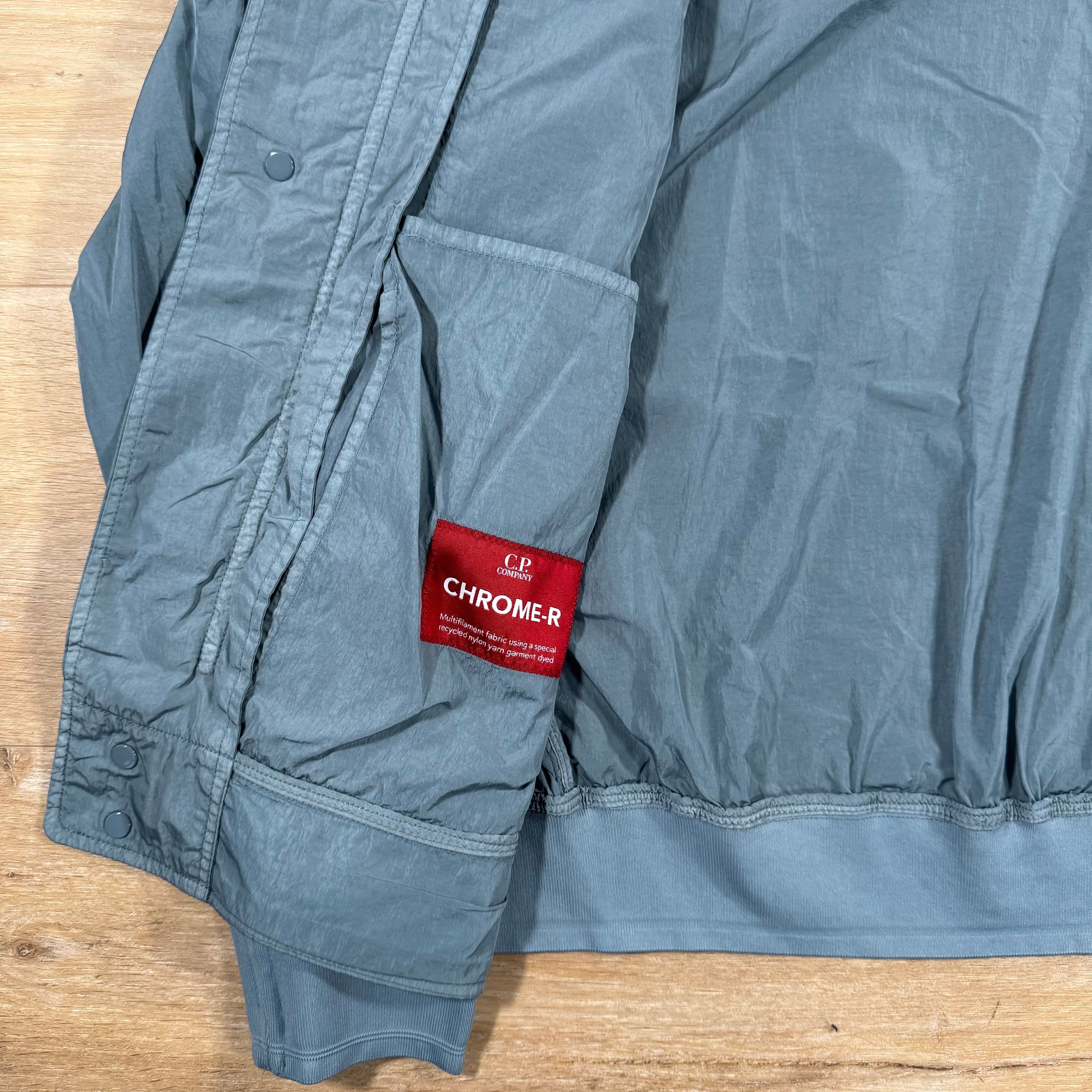 CP Company Chrome-R Hooded Lens Jacket in Stormy Weather - Blue Ironleague
