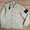 Stone Island 50 Fili Nylon Overshirt in Plaster Ironleague