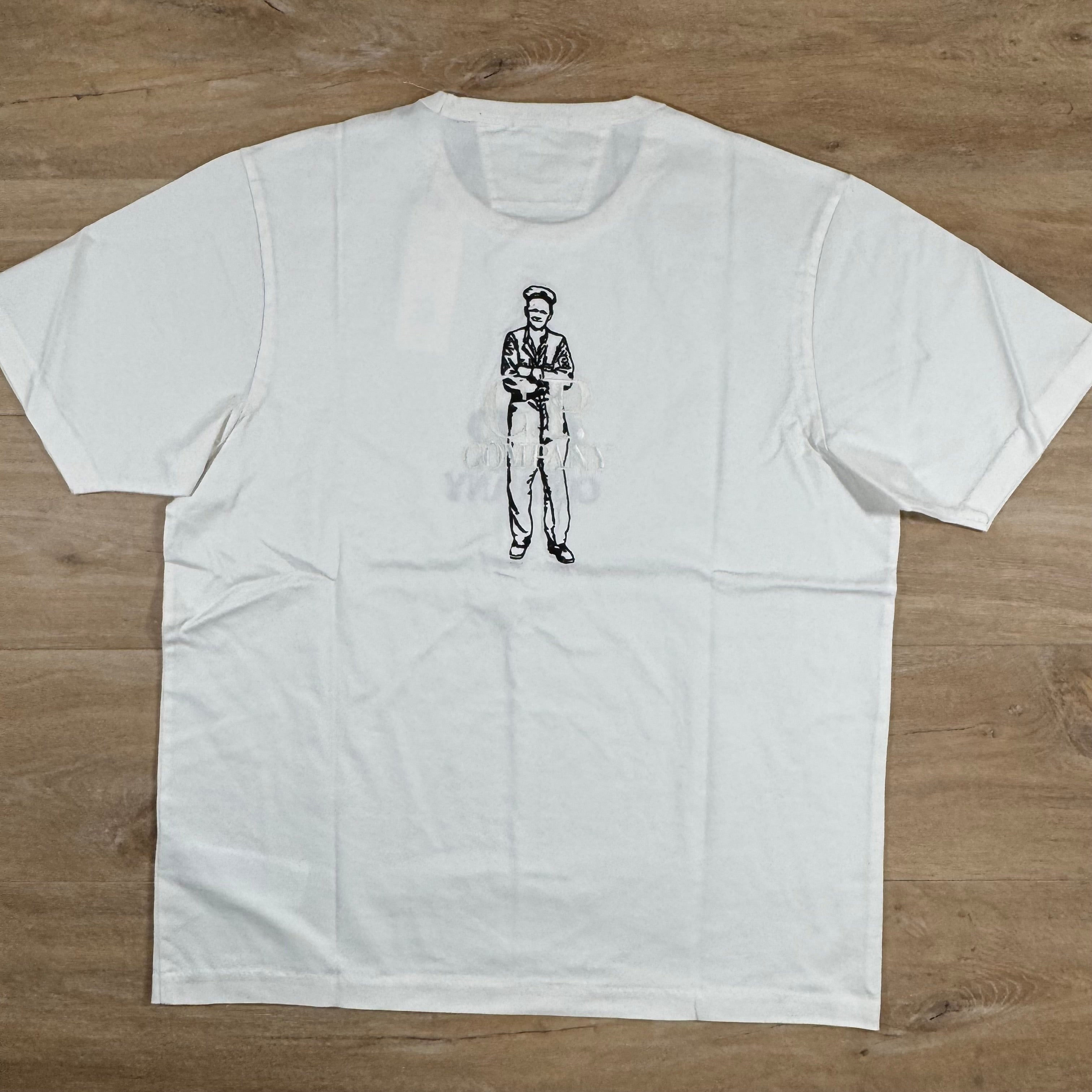 CP Company 30/2 Mercerized Jersey Twisted British Sailor T-Shirt in White Ironleague