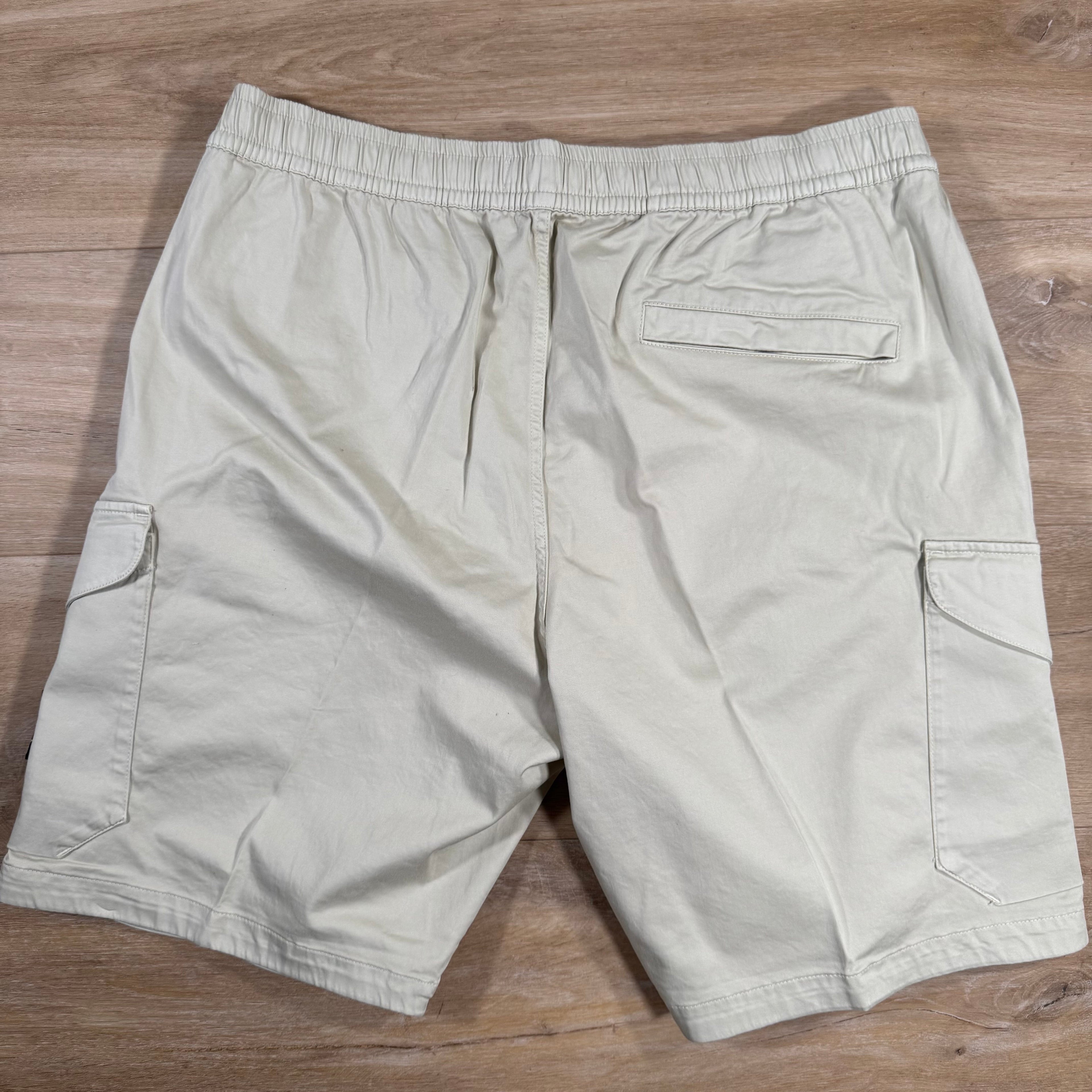 Stone Island Organic Stretch Cotton Cargo Bermuda Shorts in Sand Ironleague