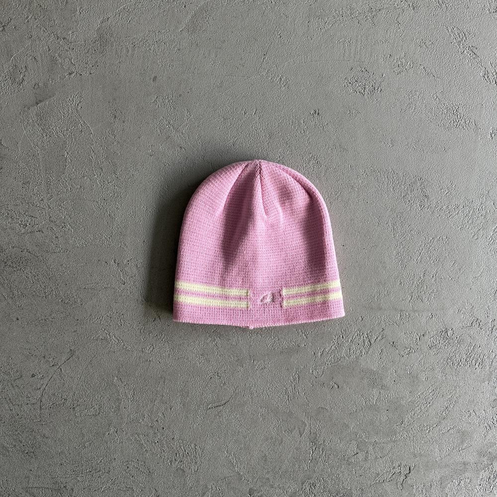 Corteiz Knit Stripe Beanie - Pink Ironleague