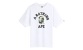 BAPE Sta College Relaxed Fit Tee White 1L80110314 WHT