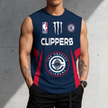 FINAL SALE - NEW CUSTOMIZED NBA10 LCL LOS ANGELES CLIPPERS MEN'S GYM SHIRT