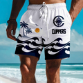 FINAL SALE - NEW CUSTOMIZED NBA10 LCL LOS ANGELES CLIPPERS SHORT PANTS