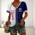 FINAL SALE - NEW CUSTOMIZED NBA10 LCL LOS ANGELES CLIPPERS V-NECK FEMALE SHIRT