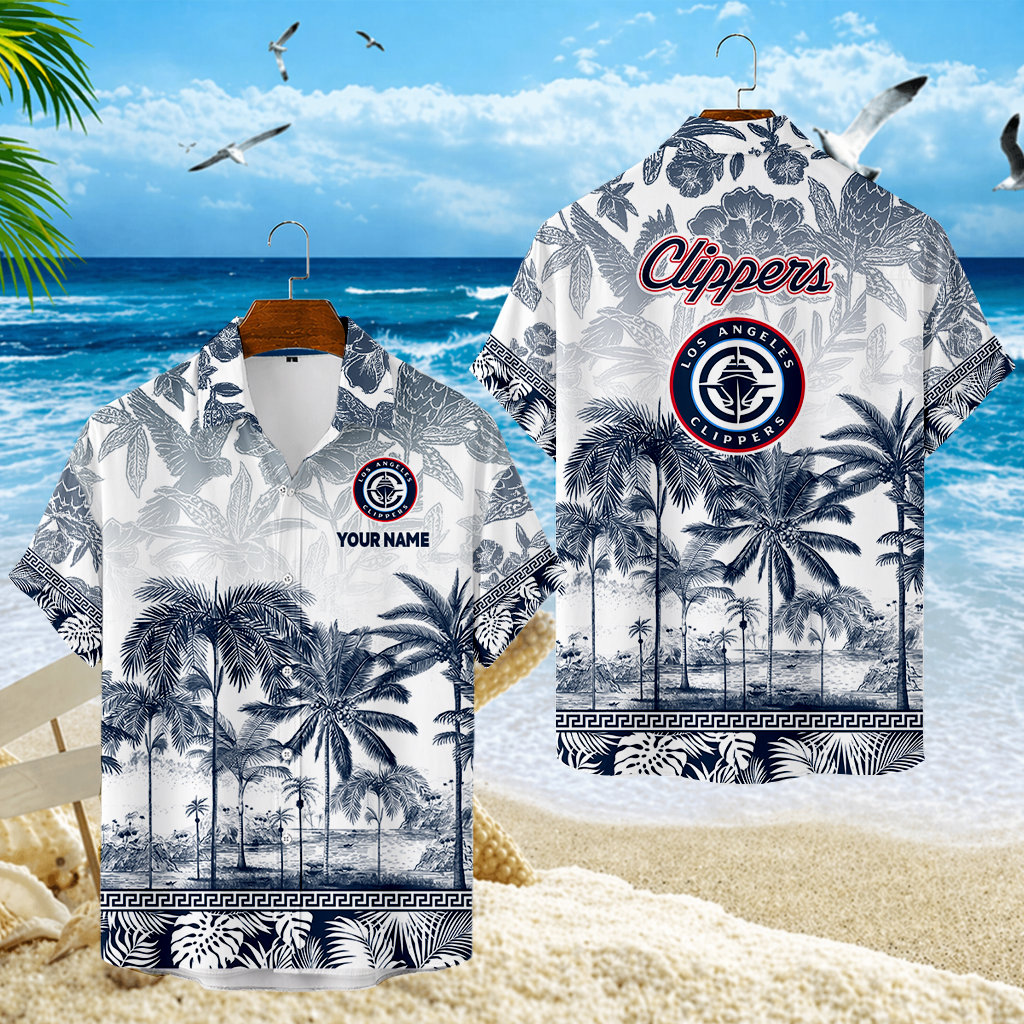 FINAL SALE - NEW CUSTOMIZED NBA10 LCL LOS ANGELES CLIPPERS UNISEX HAWAIIAN SHIRT