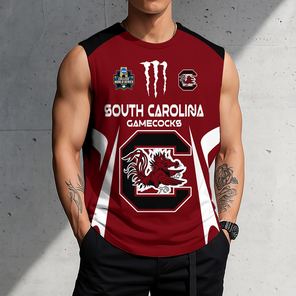 3D PRINT TEE NCAA CWS10 SCG SC GAMECOCKS MEN'S GYM SHIRT