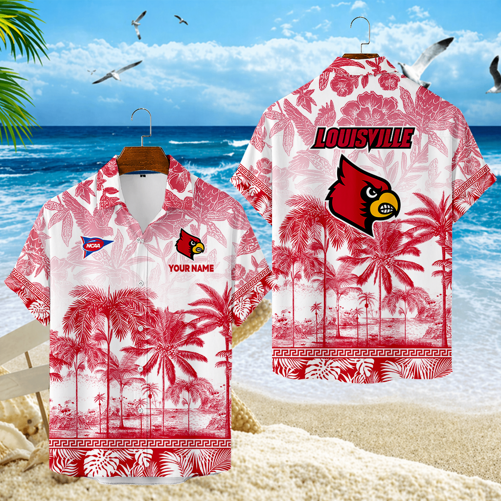 LIMITED EDITION - NEW CUSTOMIZED FBS10 ULC LOUISVILLE CARDINALS UNISEX HAWAIIAN SHIRT